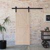 36 in. x 84 in. Unfinished Sliding Barn Door ; K Frame; Solid Spruce Wood; Requires Simple DIY Assembly