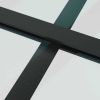 Sliding Door Aluminum and ESG Glass 40.4"x80.7" Black