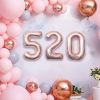 21 Inch Small Number Balloons 0-9 Wedding Wedding Room Baby Birthday Party Decoration Aluminum Foil Rose Gold Balloon Set