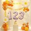 21 Inch Small Number Balloons 0-9 Wedding Wedding Room Baby Birthday Party Decoration Aluminum Foil Rose Gold Balloon Set