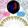 1 Set Party Decoration Balloon Boy Or Girl Gender Reveal Black Latex Balloon Baby Shower Confetti Ballons Birthday Gender Reveal