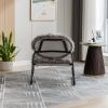 COOLMORE Accent Chair - Modern Industrial Slant Armchair with Metal Frame - Premium High Density Soft Single chair for Living Room Bedroom