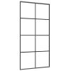 Sliding Door Aluminum and ESG Glass 40.4"x80.7" Black