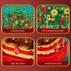 494PCS City Rotating Light Music Box Kumquat Tree Building Blocks Friends New Year Potted Plants Bricks Toys For Kids Gift