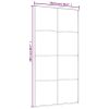 Sliding Door Aluminum and ESG Glass 40.4"x80.7" Black