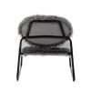 COOLMORE Accent Chair - Modern Industrial Slant Armchair with Metal Frame - Premium High Density Soft Single chair for Living Room Bedroom