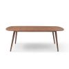 86.61inch Modern mid-Century Dining Table Rectangular Table Walnut Color
