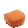 COOLMORE Accent Chair with Ottoman, Mid Century Modern Barrel Chair Upholstered Club Tub Round Arms Chair for Living Room