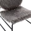 COOLMORE Accent Chair - Modern Industrial Slant Armchair with Metal Frame - Premium High Density Soft Single chair for Living Room Bedroom