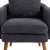 COOLMORE Wood Frame Armchair, Modern Accent Chair Lounge Chair for Living Room
