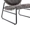 COOLMORE Accent Chair - Modern Industrial Slant Armchair with Metal Frame - Premium High Density Soft Single chair for Living Room Bedroom